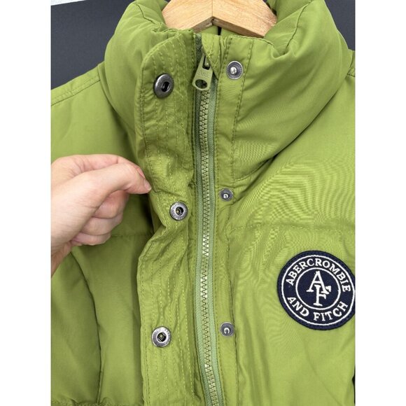 Abercrombie & Fitch Women's Puffer Vest Size S Green Down/Feather Blend Y2k - Picture 4 of 12
